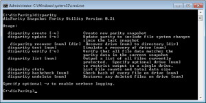 disParity 0.21 Command